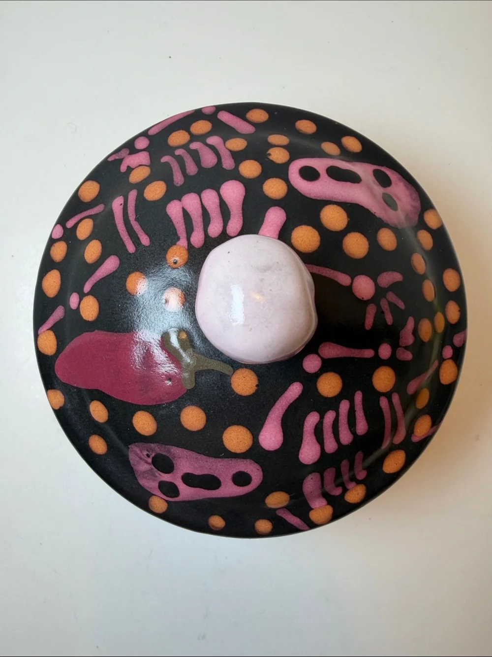 Stephen Kilborn Studio Pottery Day of the Dead Covered Dish Skull Chili EUC
